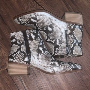 Snake Print Booties